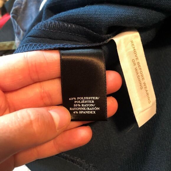 NWT! Loft blue ruffle sleeve dress. size 2 petite - Picture 3 of 10